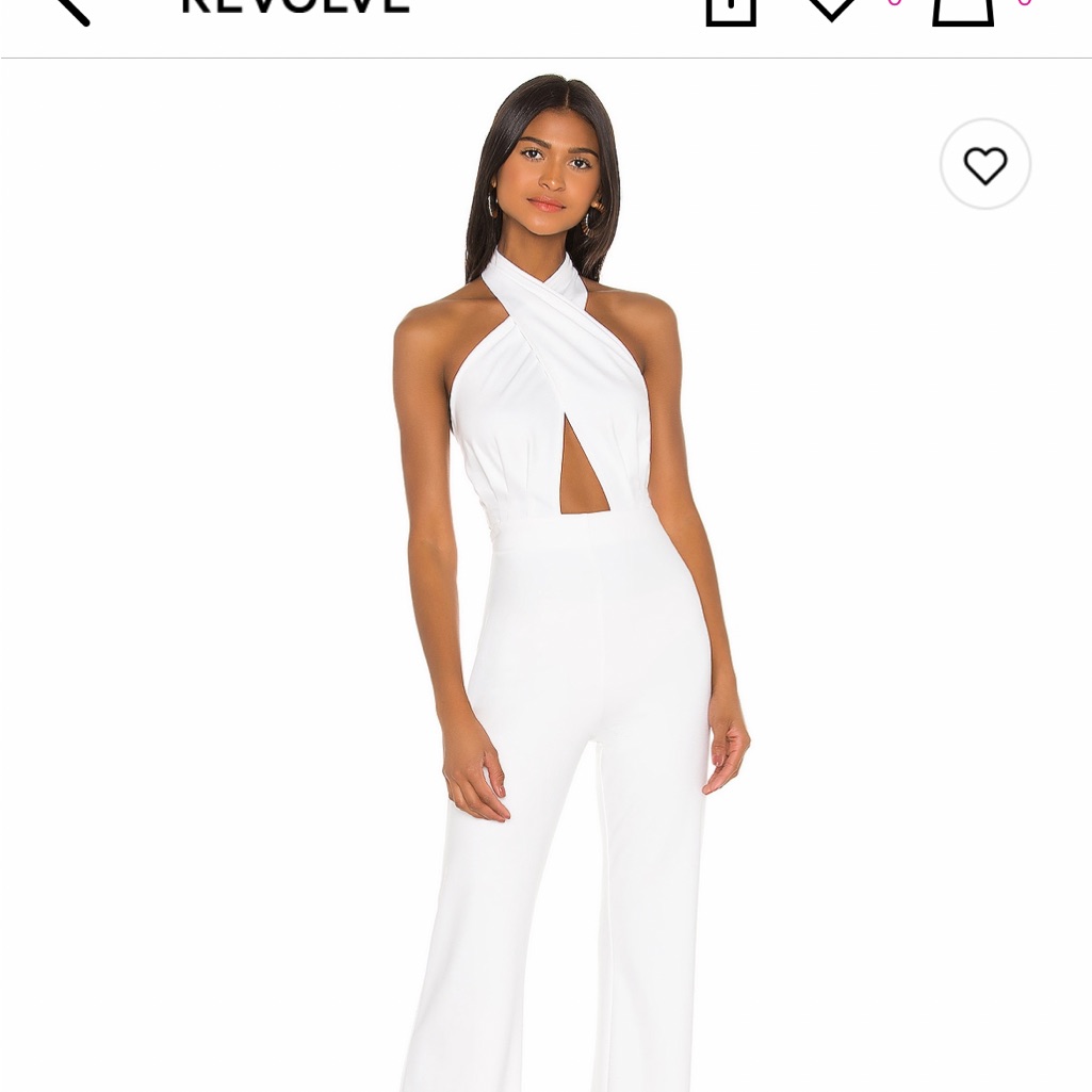 Revolve White Halter Jumpsuit